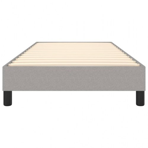 Boxspring sengeramme i stof - lysegrå 90×190 cm