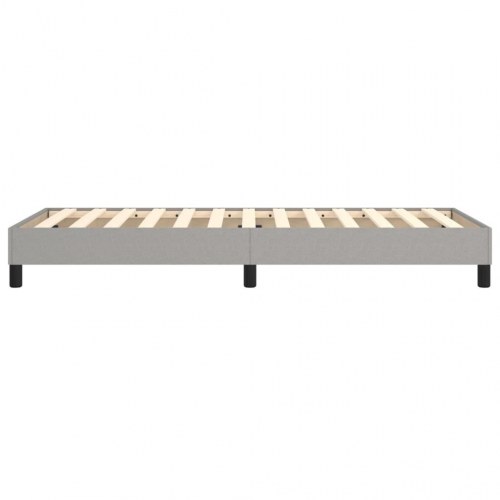 Boxspring sengeramme i stof - lysegrå 90×190 cm