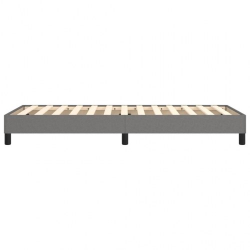 Boxspring sengeramme i stof - mørkegrå 90 × 190 cm