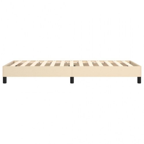 Boxspring sengeramme 90x200 cm i stof - cremefarvet
