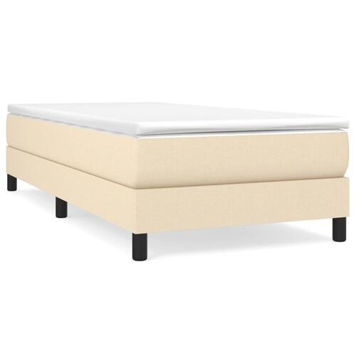 Sengeramme 100x200 cm stof cremefarvet