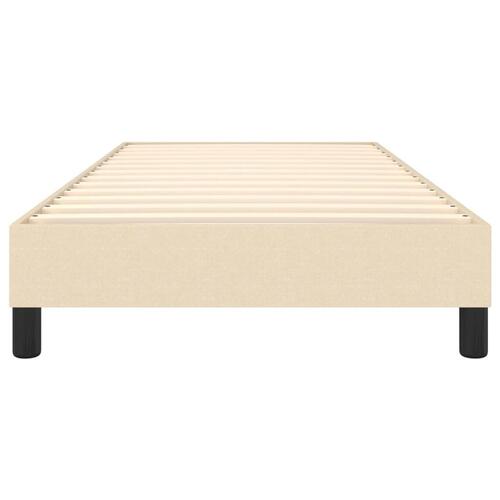 Sengeramme 100x200 cm stof cremefarvet