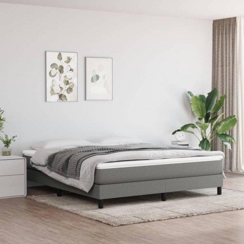 Boxspring sengeramme 160x200 cm i stof - mørkegrå