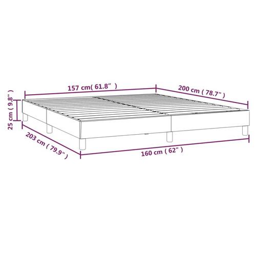 Sengeramme 160x200 cm stof sort