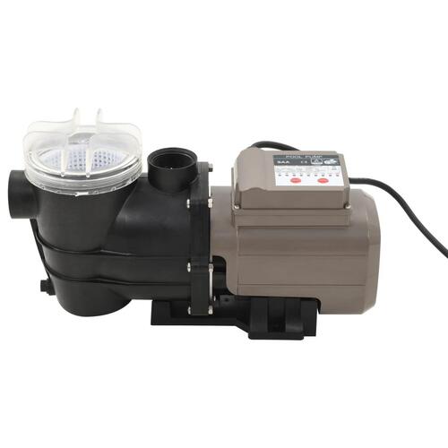 Poolpumpe med timer 0,25 HK 8000 l/t. sort