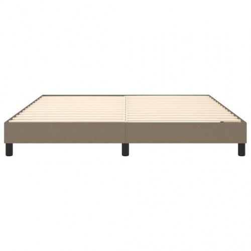 Boxspring sengeramme 160×200 cm - stof, gråbrun