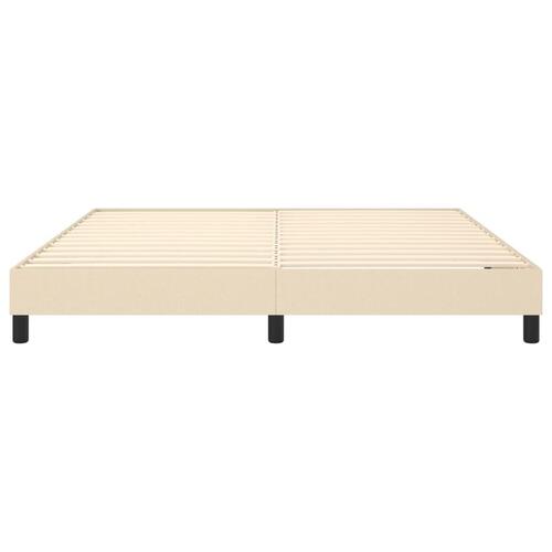 Sengeramme 160x200 cm stof cremefarvet