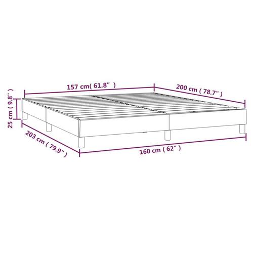 Sengeramme 160x200 cm stof cremefarvet