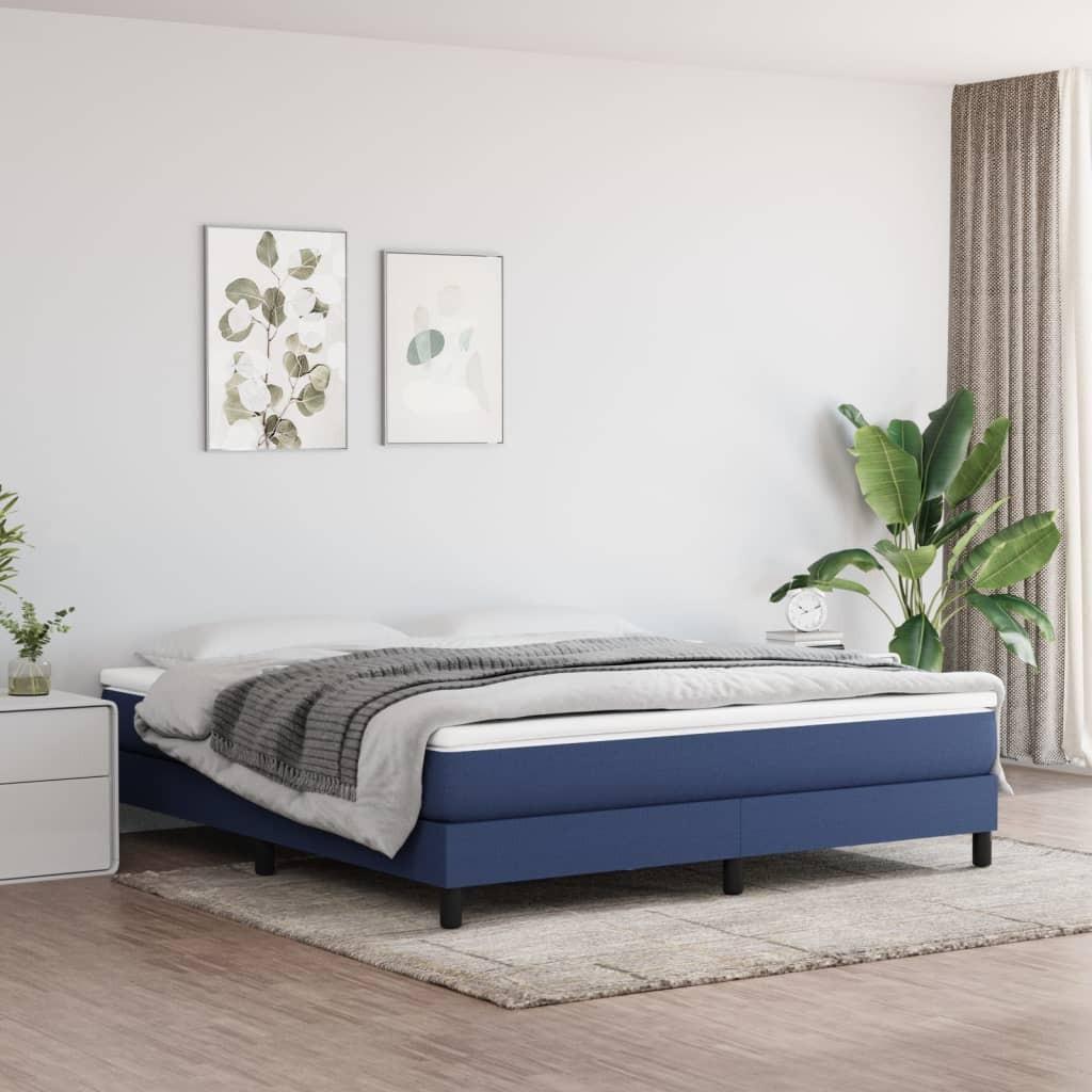 Sengeramme uden madras 160x200 cm stof blå