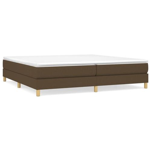 Sengeramme uden madras 200x200 cm stof mørkebrun
