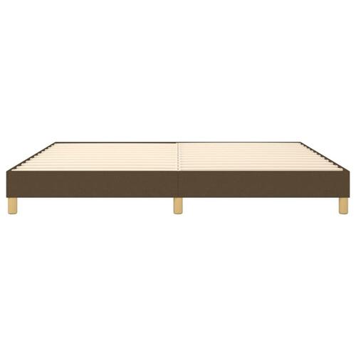 Sengeramme uden madras 200x200 cm stof mørkebrun