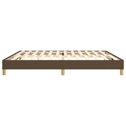 Sengeramme uden madras 200x200 cm stof mørkebrun