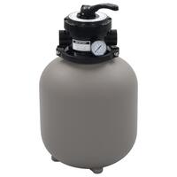 Sandfilter til pool multiventil med 4 indstillinger grå 350 mm