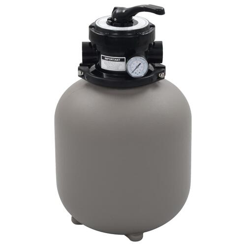 Sandfilter til pool multiventil med 4 indstillinger grå 350 mm