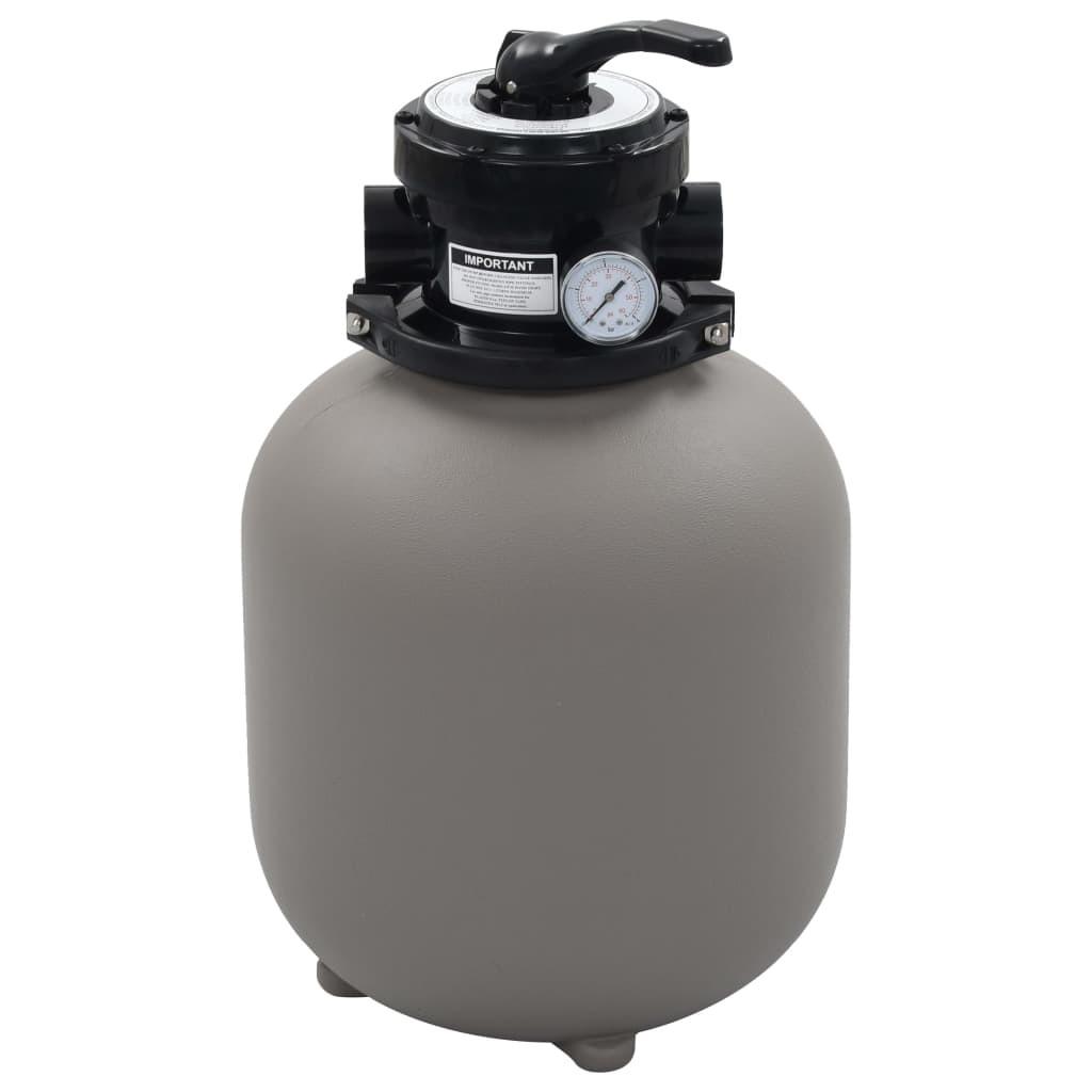 Sandfilter til pool multiventil med 4 indstillinger grå 350 mm