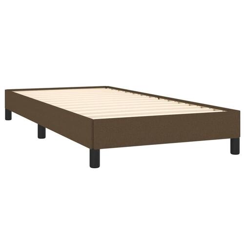 Sengeramme uden madras Mørkebrun 90x190 cm Stof