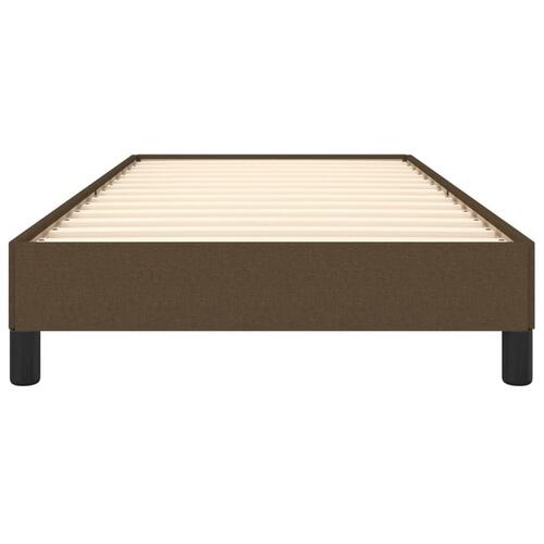 Sengeramme uden madras Mørkebrun 90x190 cm Stof