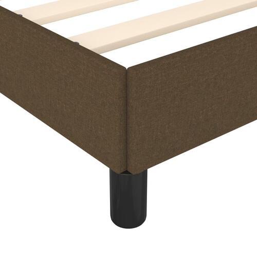 Sengeramme uden madras Mørkebrun 90x190 cm Stof