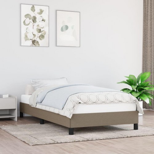 Sengeramme uden madras 90x200 cm - stof, gråbrun