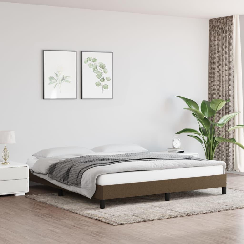 Sengeramme uden madras 160x200 cm stof mørkebrun