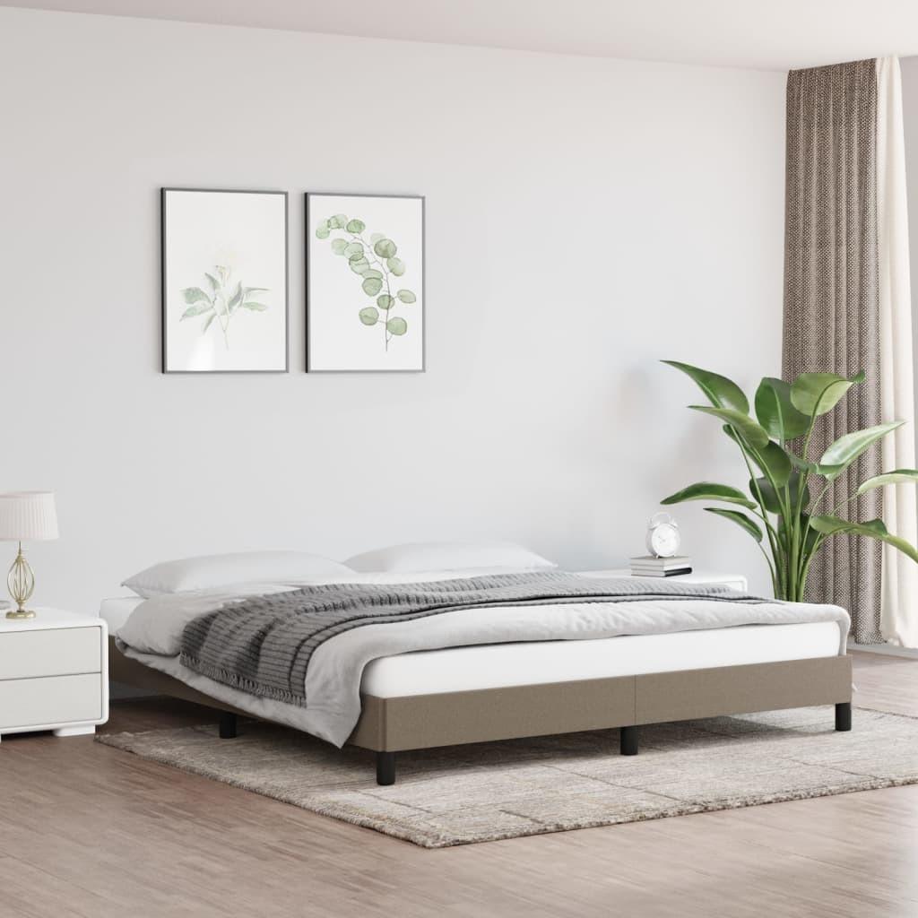 Sengeramme uden madras 160x200 cm stof gråbrun