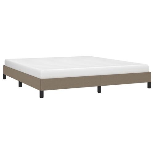 Sengeramme uden madras 160x200 cm stof gråbrun