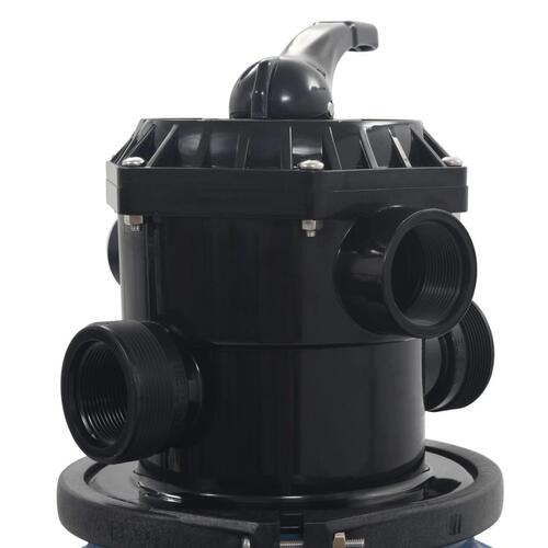 Sandfilter til pool multiventil med 6 indstillinger 560 mm blå