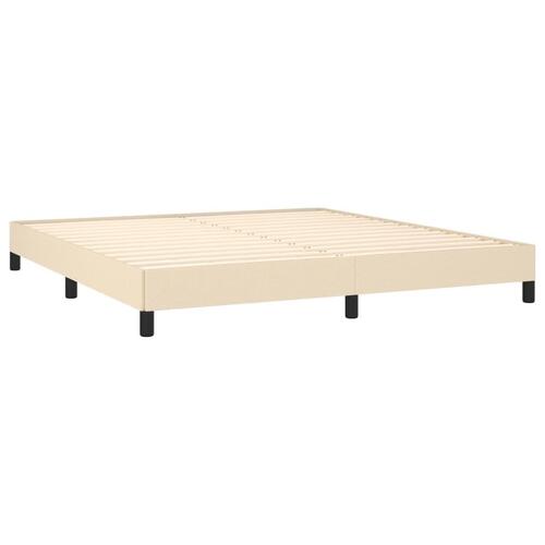 Sengeramme uden madras 160x200 cm stof cremefarvet