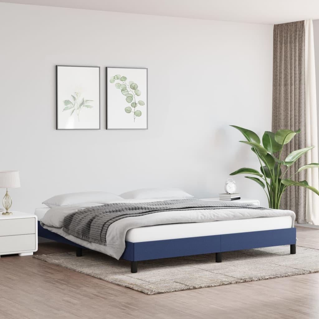 Sengeramme uden madras 160x200 cm stof blå