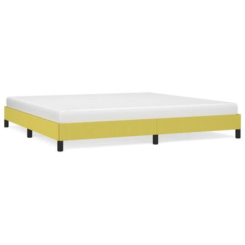 Sengeramme uden madras Grøn 200x200 cm Stof