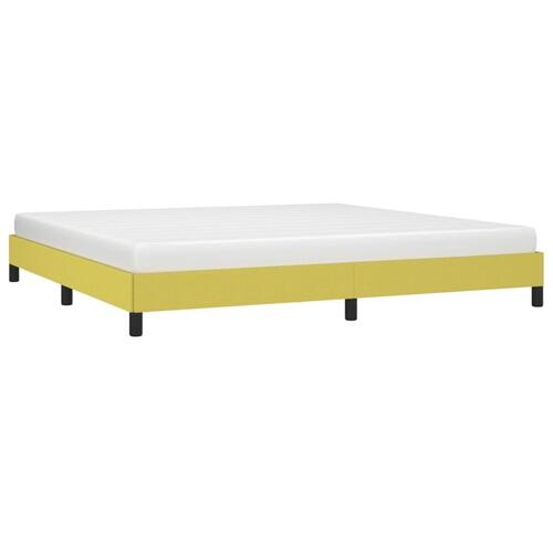 Sengeramme uden madras Grøn 200x200 cm Stof