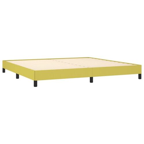 Sengeramme uden madras Grøn 200x200 cm Stof