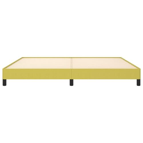 Sengeramme uden madras Grøn 200x200 cm Stof