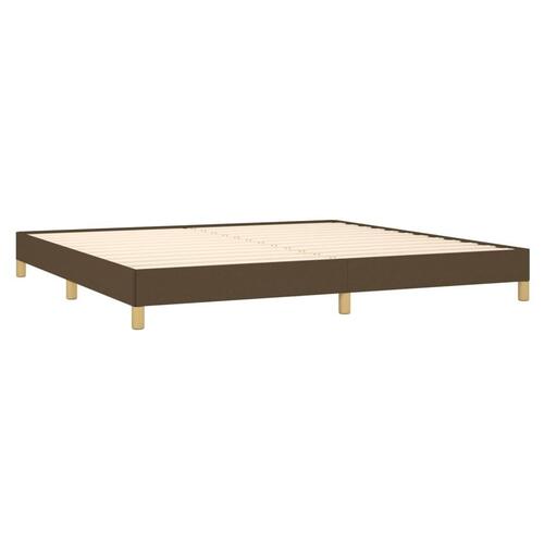 Sengeramme uden madras 200x200 cm stof mørkebrun