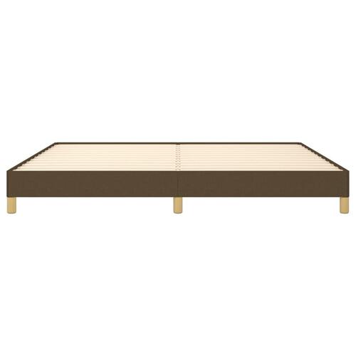 Sengeramme uden madras 200x200 cm stof mørkebrun