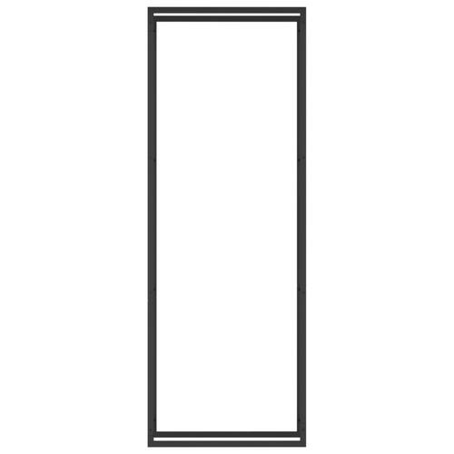 Brændestativ 80x28x222 cm stål matsort