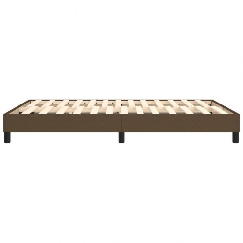 Boxspring sengeramme 140×190 cm i stof - mørkebrun