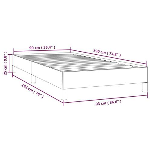 Sengeramme 90x190 cm stof cremefarvet