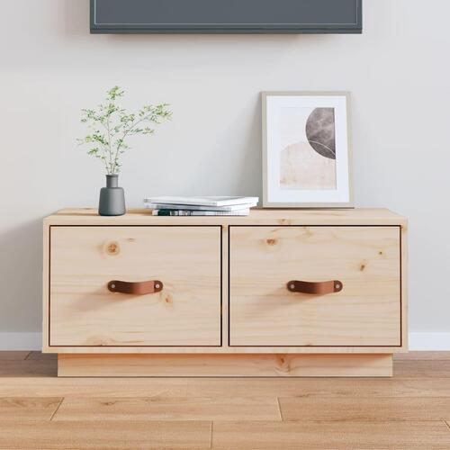 Tv-bord 80x34x35 cm massivt fyrretræ