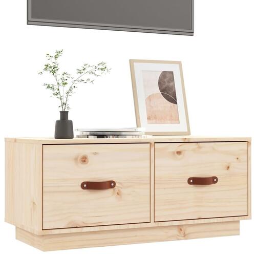 Tv-bord 80x34x35 cm massivt fyrretræ