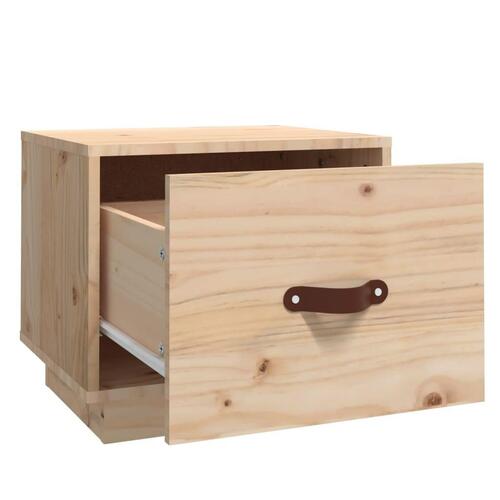 Sengebord 40x34x35 cm massivt fyrretræ
