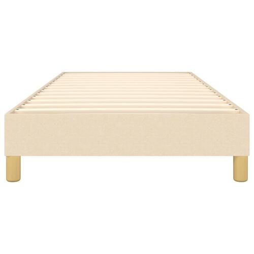 Sengeramme 100x200 cm stof cremefarvet