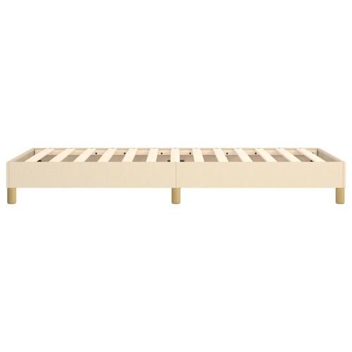 Sengeramme 100x200 cm stof cremefarvet