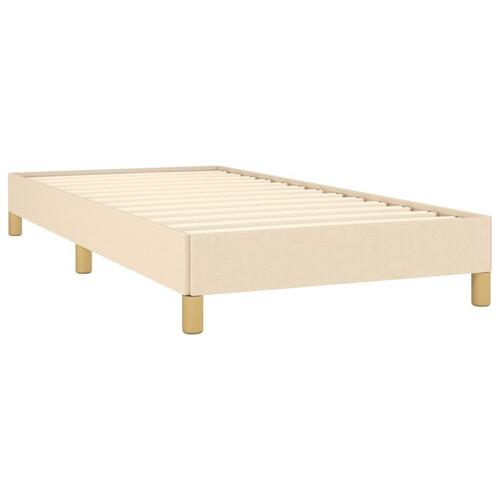 Sengeramme 100x200 cm stof cremefarvet