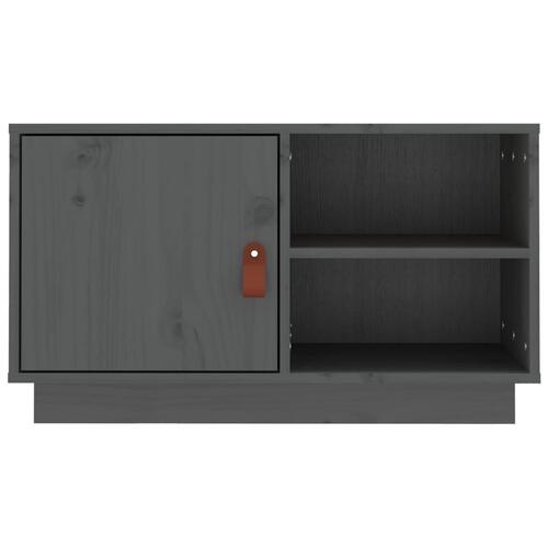 Tv-bord 70x34x40 cm massivt fyrretræ grå