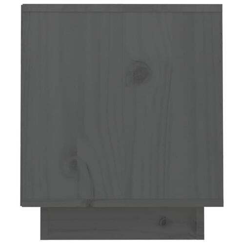 Tv-bord 70x34x40 cm massivt fyrretræ grå