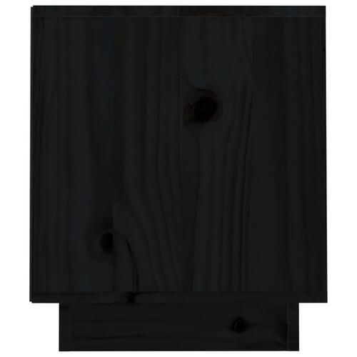 Tv-bord 70x34x40 cm massivt fyrretræ sort