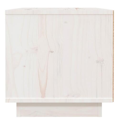 Sengebord 40x34x35 cm massivt fyrretræ hvid