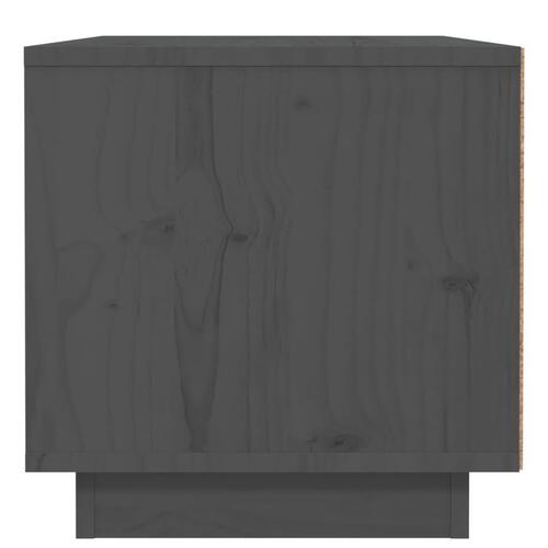 Sengebord 40x34x35 cm massivt fyrretræ grå