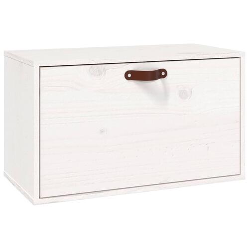 Vægskab 60x30x35 cm massivt fyrretræ hvid